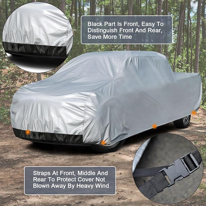 Kayme 6 Layers Truck Cover Waterproof All Weather, Sun Uv Rain Protection Heavy - Image 3