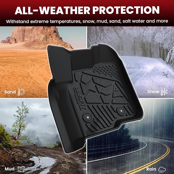 LASFIT Floor Mats for Ford F250 F350 2012-2016 Super Duty Crew Cab Without - Image 7