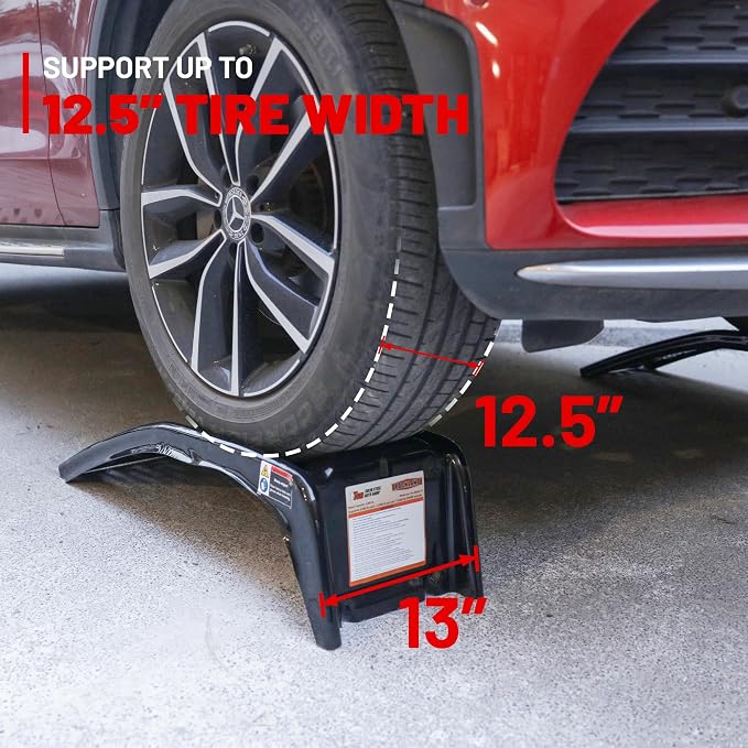 Rockland 4 Ton 8000 LBS Solid Steel Car Ramp Set, Heavy Duty Auto Truck Ramps - Image 3