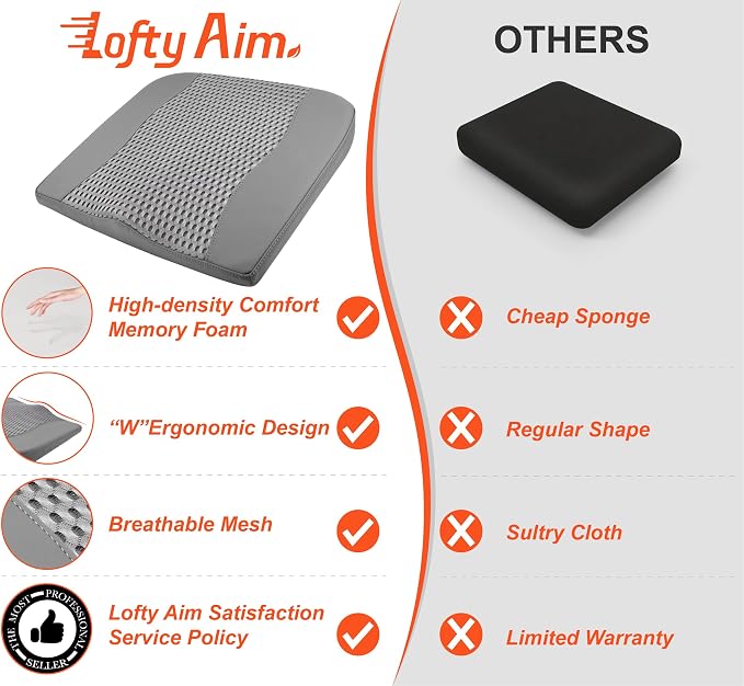Car Seat Cushion, Comfort Memory Foam Car Cushions - Image 9
