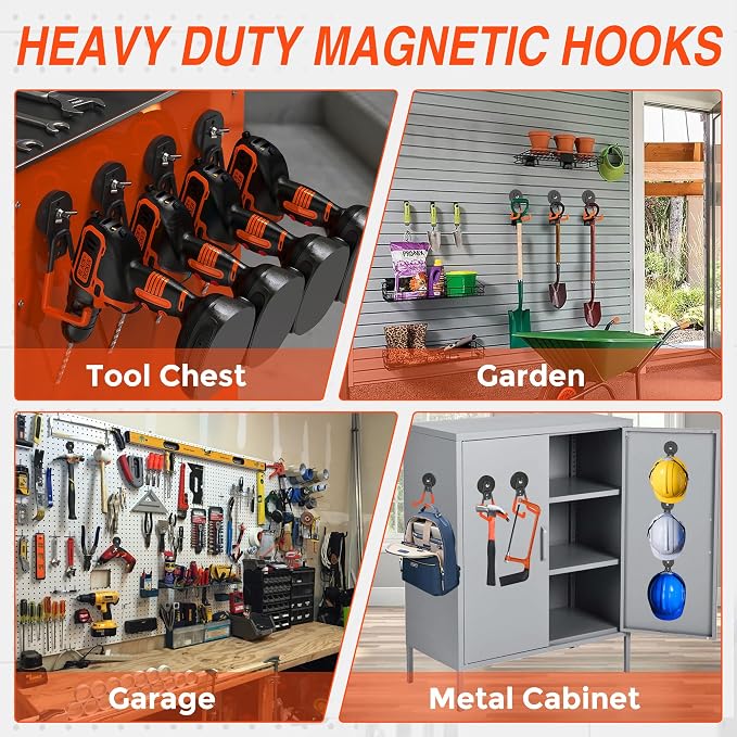3Pcs Large Magnetic Hooks Heavy Duty - Image 6