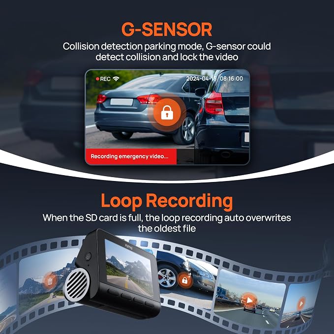 70mai 4K Dash Cam Front and Rear - Image 7