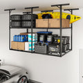 FLEXIMOUNTS 4x8 2-Tier Overhead Garage Storage Rack – Adjustable Heavy Duty by FLEXIMOUNTS