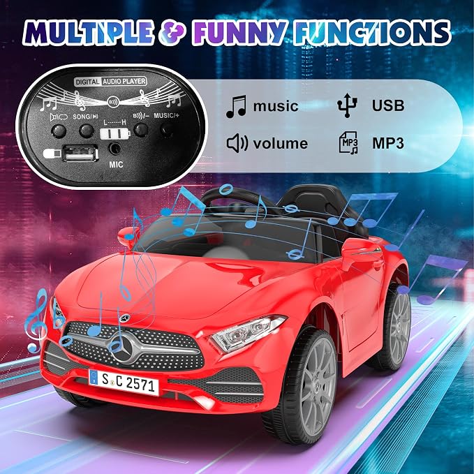12V Kids Ride On Car with 2.4G Remote Control, Battery Powered Electric Car - Image 5