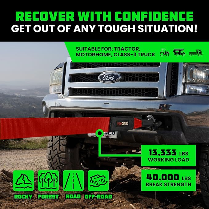 Rhino USA Recovery Tow Strap - Image 4