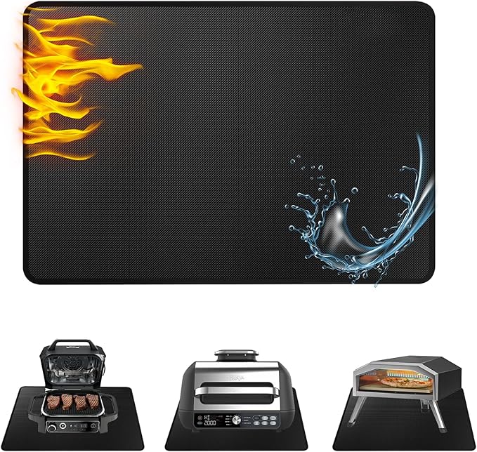 Heat Resistant Grill Mat, 25 x 20 inches Double-sided fireproof and waterproof by Unknown