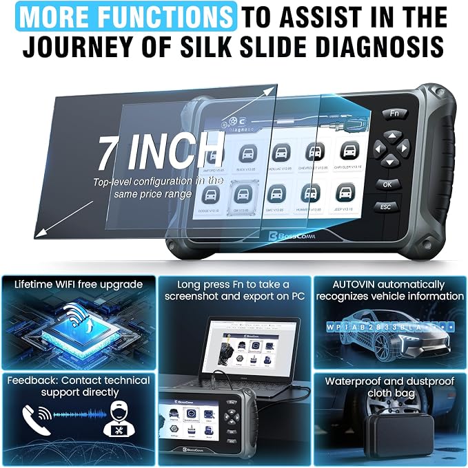 BOSSCOMM IF745 OBD2 Scanner, All Systems Car Code Reader Scan Tool - Image 6