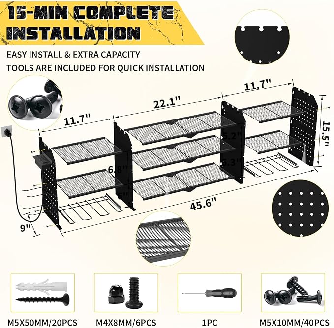 45" Large Power Tool Organizer Wall Mount - Image 3