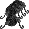 Bungee Cords with Hooks Heavy Duty, Flat Adjustable Bungee Cords with Hooks 80 by Rugtol