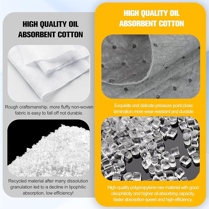 50PC Oil Absorbent Pads | 13"x10" Meltblown Polypropylene Mats, Hand-Tear Lines - Image 6