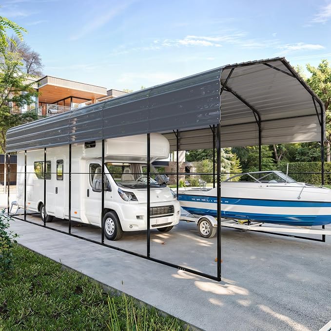 EROMMY 14x30 FT RV Carport, Heavy Duty Car-Port by EROMMY