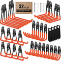 32 Pack Garage Hooks with Anti-Slip Coating Heavy Duty Wall Mount Hooks by Unknown