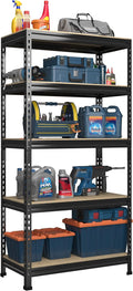 PrimeZone Storage Shelves, 27.5" W X 12" D X 59" H Adjustable Metal Heavy Duty by PrimeZone