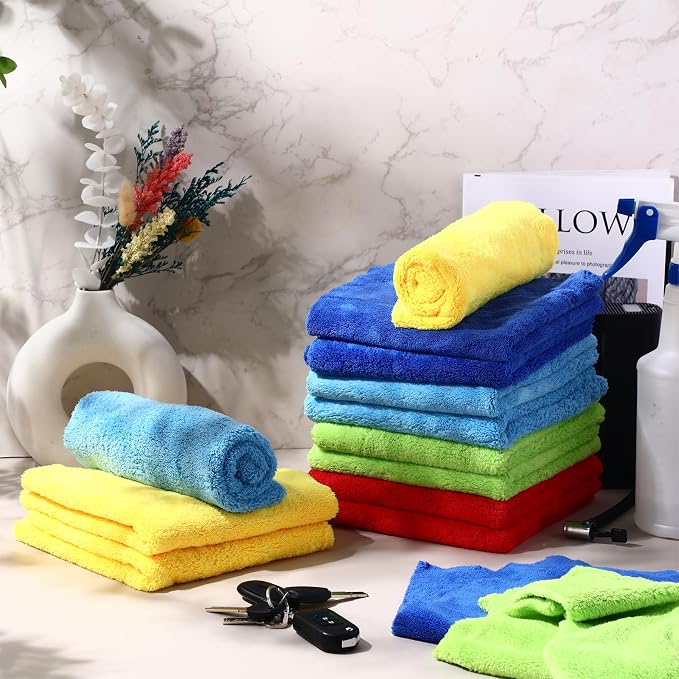Shimeyao 30 Pcs Edgeless Microfiber Plush Towels - Image 5