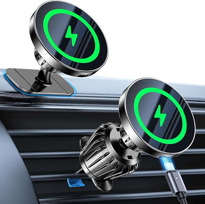 Kaistyle for MagSafe Car Mount Charger【Stronger Magnets】 iPhone Magnetic by Kaistyle