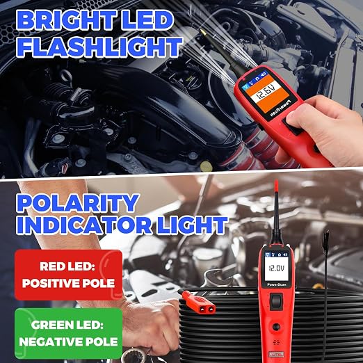 Autel PowerScan PS100 Circuit Tester, 12V 24V Automotive Electrical Tester - Image 7