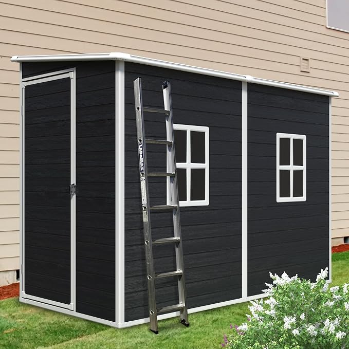 4x8 FT Outdoor Storage Resin Shed - Image 6