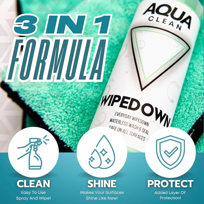 WIPEDOWN 3-in-1 Ceramic Waterless Wash & Quick Detailer | Boat Cleaner | Marine - Image 6
