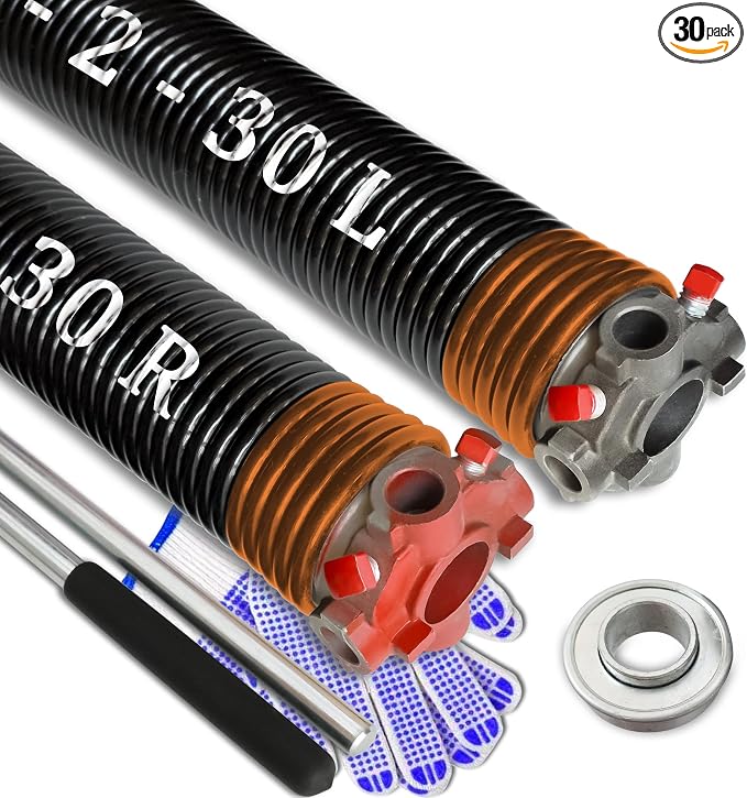 Garage Door Torsion Spring Set, Pair of 2" Electrophoresis Coated Garage Door by YINKCO