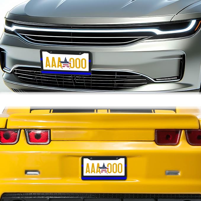 License Plate Frames for Women Blue Black Automotive Exterior Accessories for - Image 8