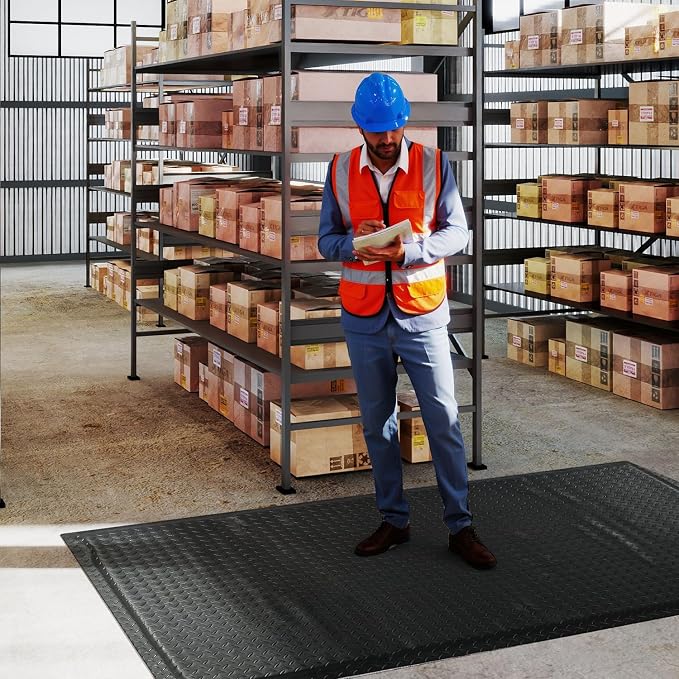 tonchean 3' x 7' Anti Fatigue Mats Industrial Extra Thick 15/16" Ergonomic - Image 9