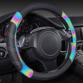 CAR PASS Line Rider Microfiber Leather Sporty 14.5-15 inch Steering Wheel Cover by CARPASS