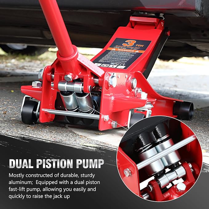 DNA MOTORING TOOLS-00235 Low Profile Hydraulic Trolley Service/Floor Jack - Image 3