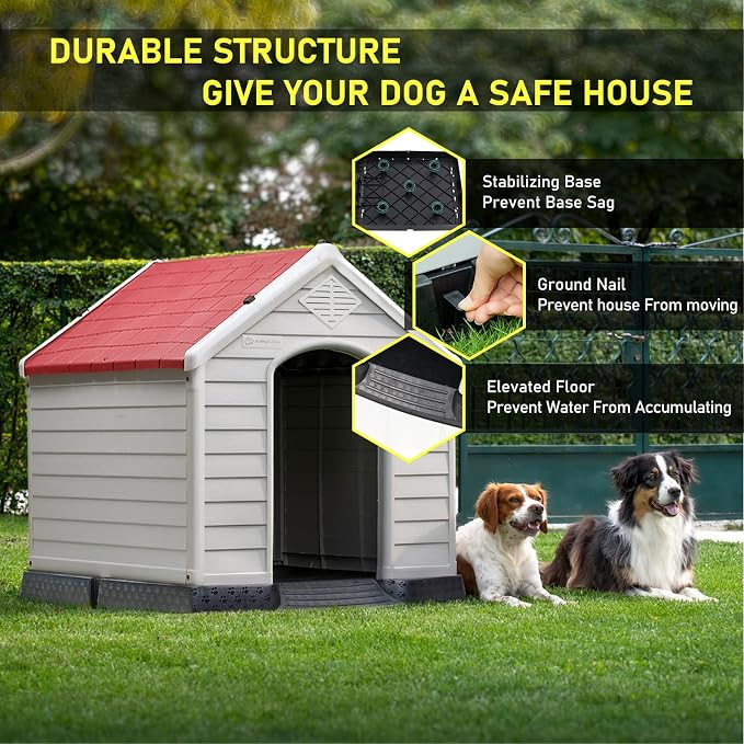 LEMBERI Durable Waterproof Plastic Dog House - Image 4