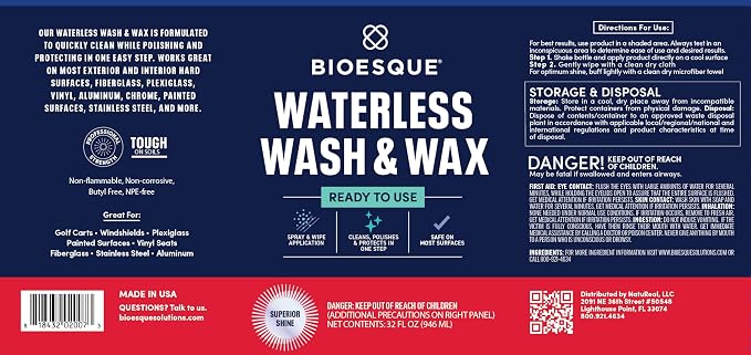 Bioesque Waterless Wash & Wax, Ready to Use Formula - Image 4