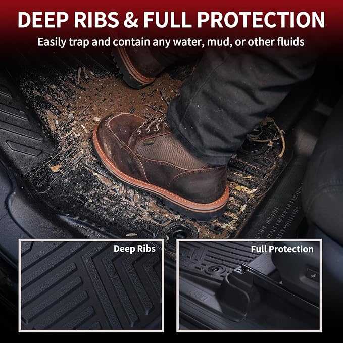 LASFIT Floor Mats&Trunk Mat for Toyota 4Runner 2013-2024 All Weather TPE Mats - Image 3