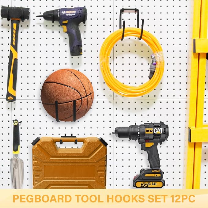 Heavy Duty Pegboard Hooks 12PC - Image 4
