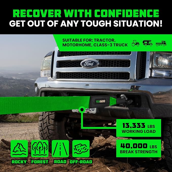 Rhino USA Recovery Tow Strap - Image 4