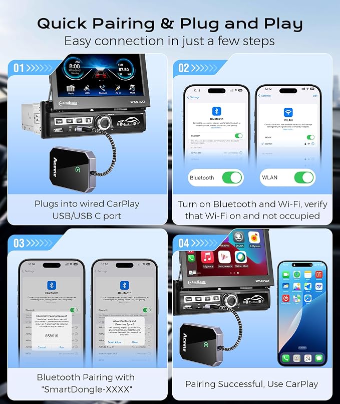 Wireless CarPlay Adapter for Apple iPhone, 2025 Upgraded Converts Wired to - Image 5