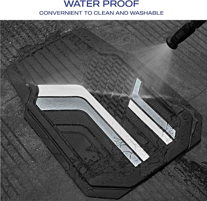 Skechers Heavy Duty Rubber Car Floor Mats, Dual Color Design Floor Mats - Image 5