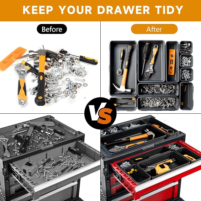 Tool Box Organizer Tray, Toolbox Desk Drawer Organizer, Tool Box Tray, Toolbox - Image 4