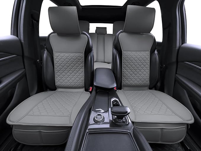 Elantrip Car Seat Cover Full Set Leather Car Seat Protector Universal fit - Image 3
