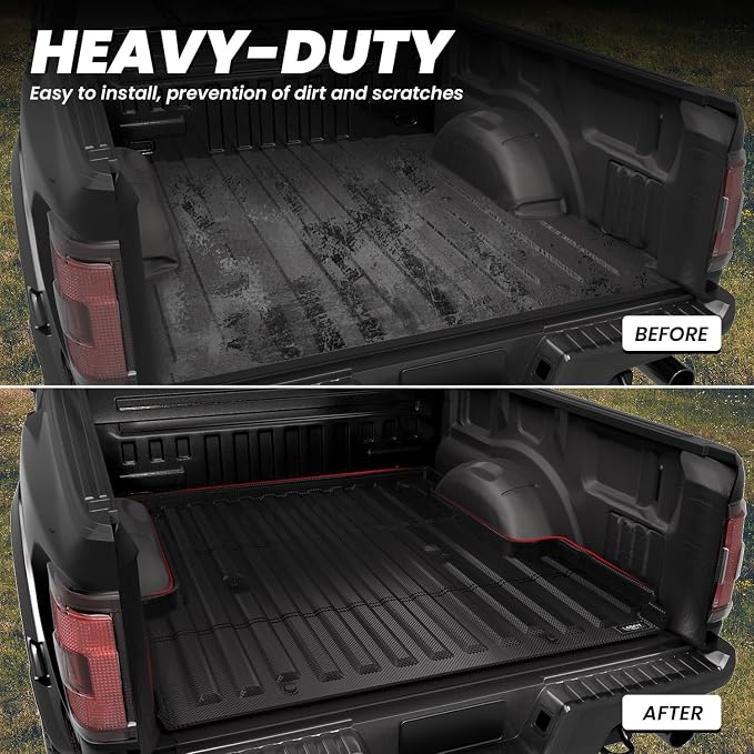 LASFIT Bed Mat for Ford F-150 2015-2025, Custom Fit All Weather Protector - Image 3