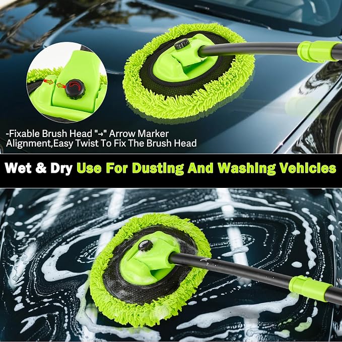 Car Wash Brush with Long Handle - Image 4