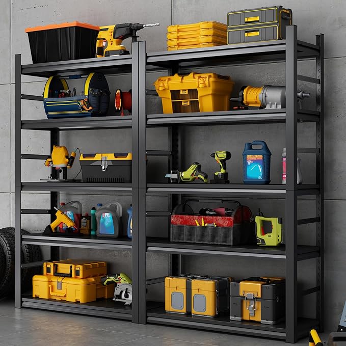 TOPKEY Metal Storage Shelf Garage Storage Shelves, Heavy Duty 5-Tier Utility - Image 7