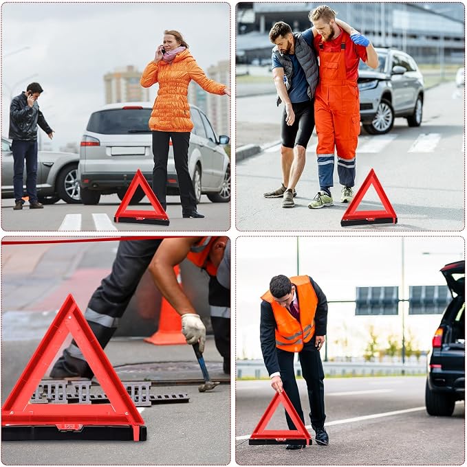 Kanayu Warning Triangle DOT Approved Foldable Emergency Safety Triangles - Image 6
