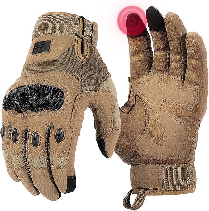 KEMIMOTO Tactical Gloves for Men, Touchscreen Motorcycle Gloves by kemimoto