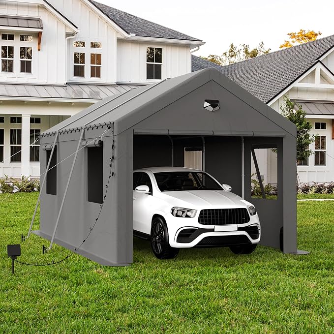 10x20 Carport, Heavy Duty Carport Canopy Garage by BENASS