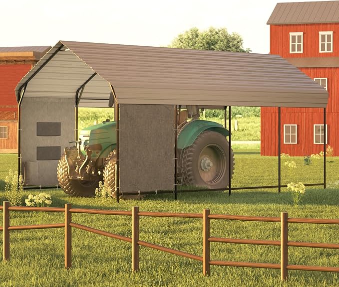 10'x20'x10' Heavy Duty Metal Carport, Steel Carports - Image 3