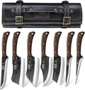 Butcher Knife Set, Hand Forged Butcher Chef Knife Set by HOSHANHO