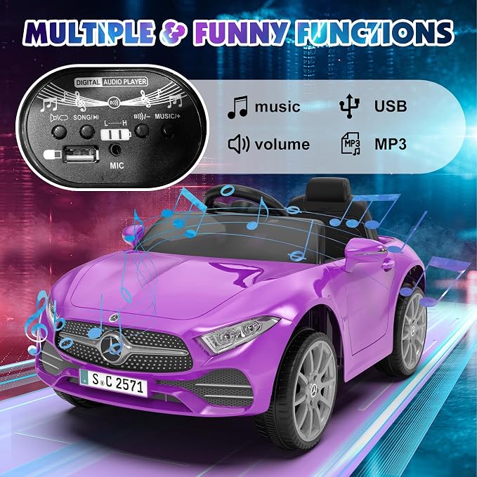 12V Kids Ride On Car with 2.4G Remote Control, Battery Powered Electric Car - Image 4