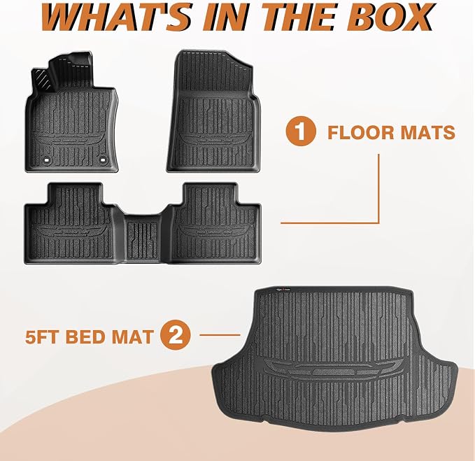TripleAliners Floor Mats & Trunk Mat All Weather Liners Compatible - Image 7
