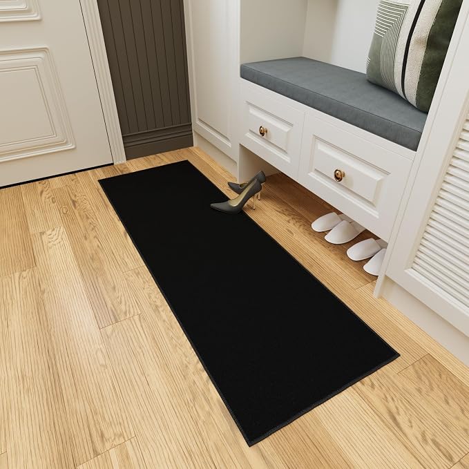 Ottomanson Hallway Runner Rug 20" x 59" Non Slip Solid Area Rugs Easy to Clean - Image 10