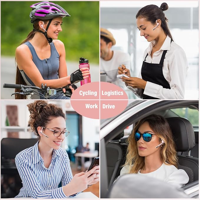 Bluetooth Headset, Wireless Bluetooth 5.3 Earpiece, 90Hrs Hands Free Headset - Image 9