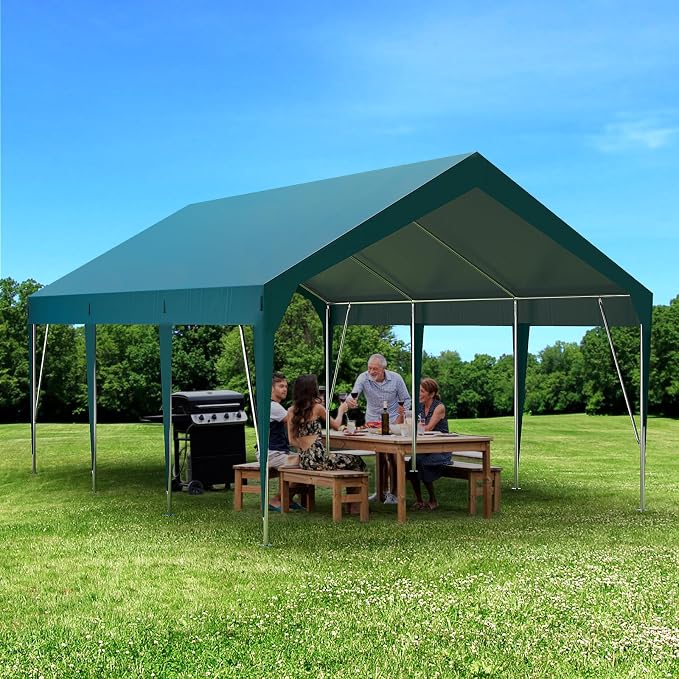 13x20ft Heavy Duty Carport Outdoor Car Canopy UV Resistant Waterproof Party - Image 5