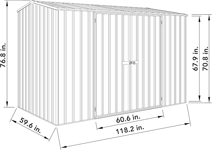 Absco Premier Storage Sheds, DIY Backyard Shed, Utility Tool Storage, Weather & - Image 3